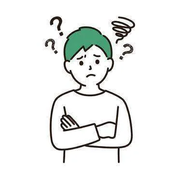 悩んでいる人のイラスト